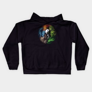 Elemental Koi of Yin Yang. Kids Hoodie